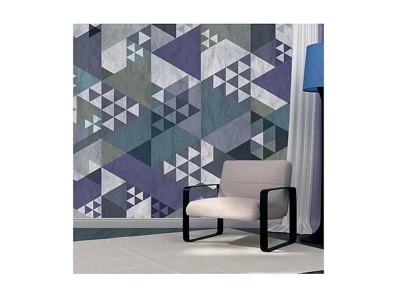 Papier Peint "Blue Patchwork" 50x1000cm