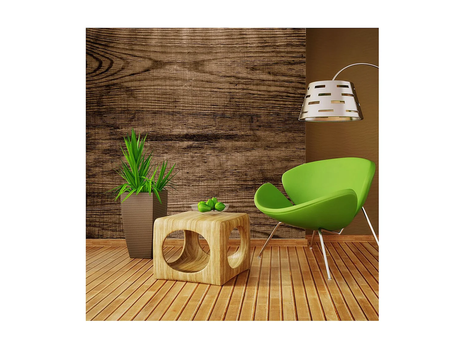 Papier Peint "Bois Solide" 270 x 350 cm