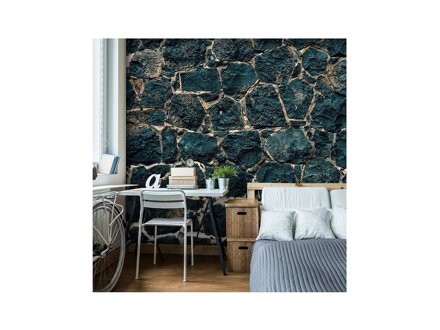 Papier Peint "Stony Jewels" 70 x 100 cm