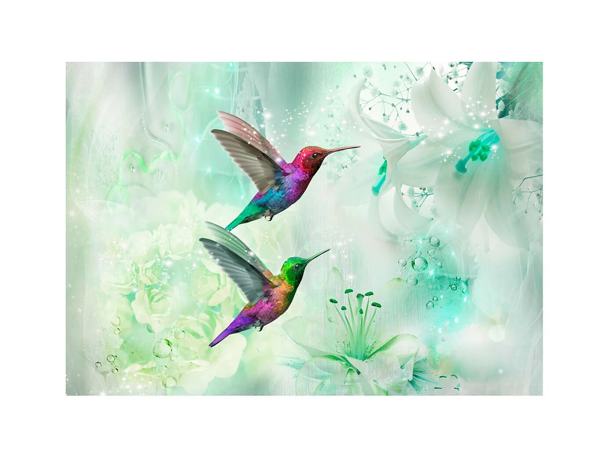 Papier Peint "Colourful Hummingbirds Green" 245 x 350 cm