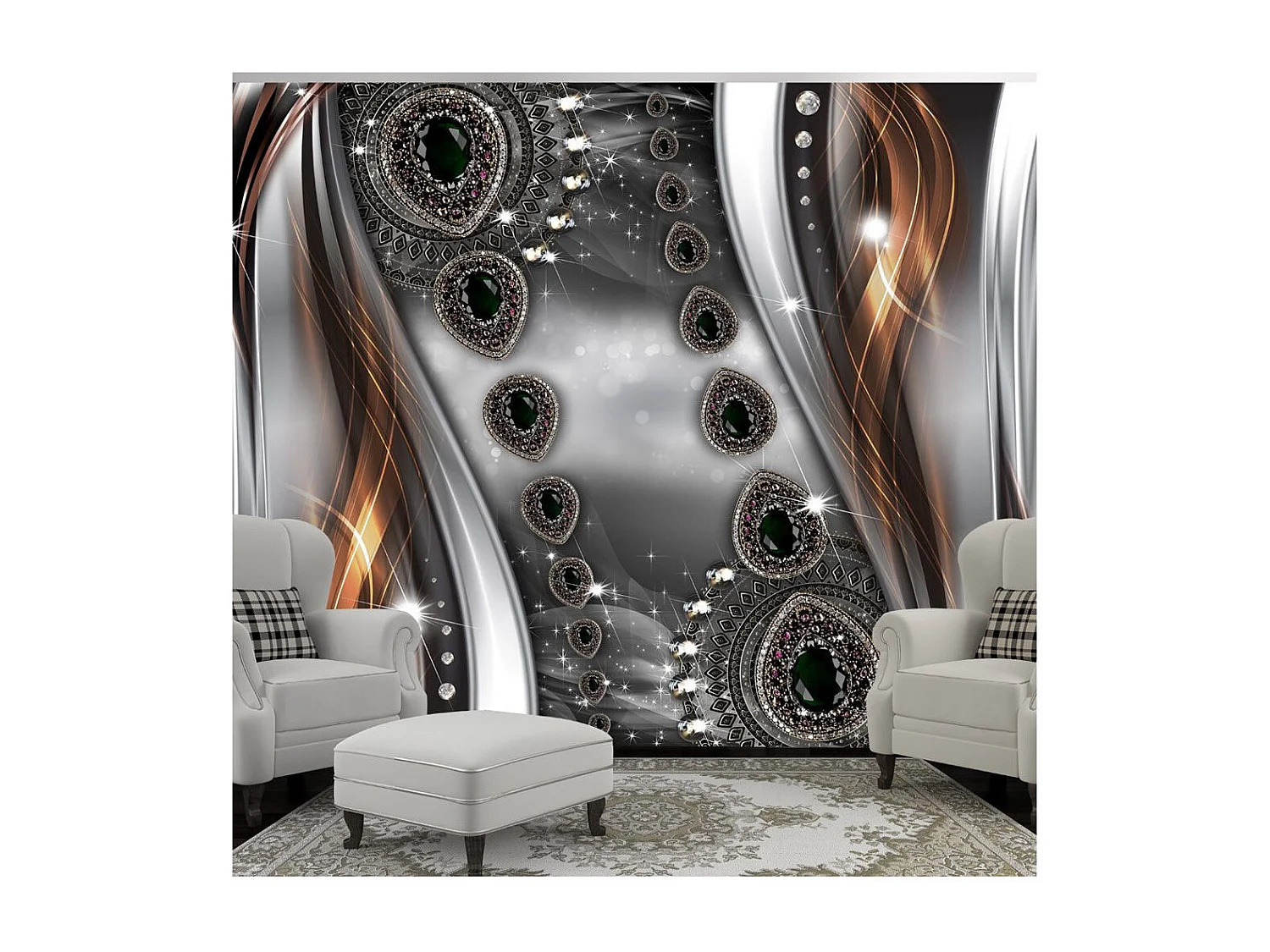 Papier Peint "Abstract & Jewelry" 140 x 200 cm