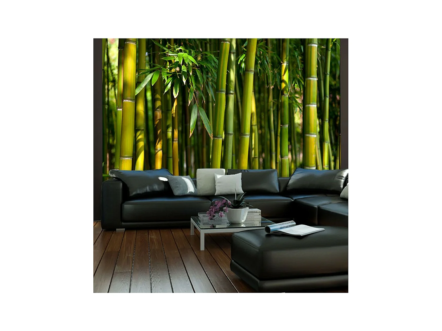 Papier Peint "Forêt de Bambous Asiatique" 154 x 200 cm