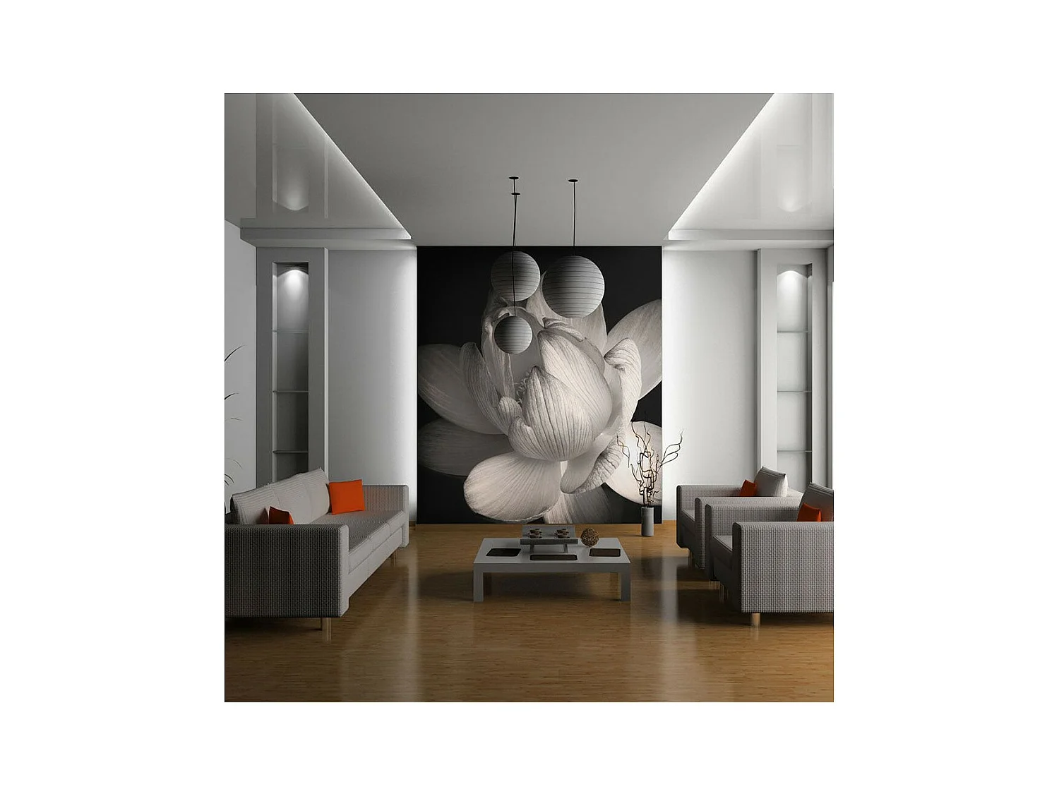 Papier Peint "Fleur de Lotus" 309 x 400 cm