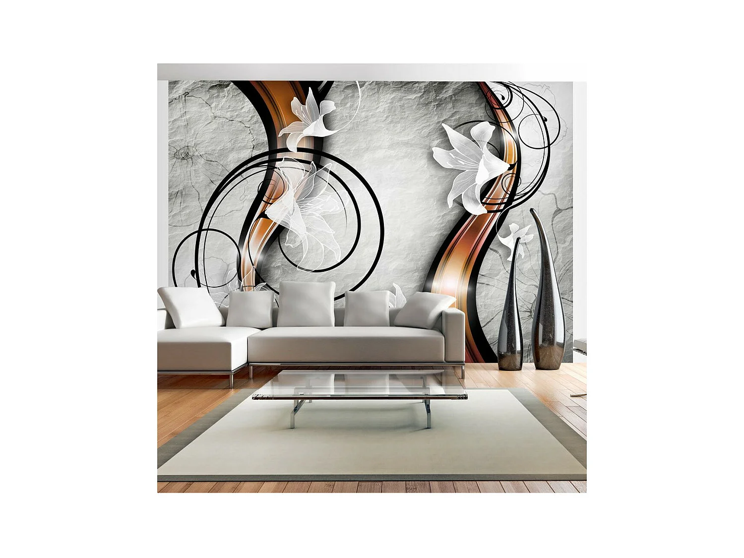 Papier Peint "Lily on a Stone" 175 x 250 cm