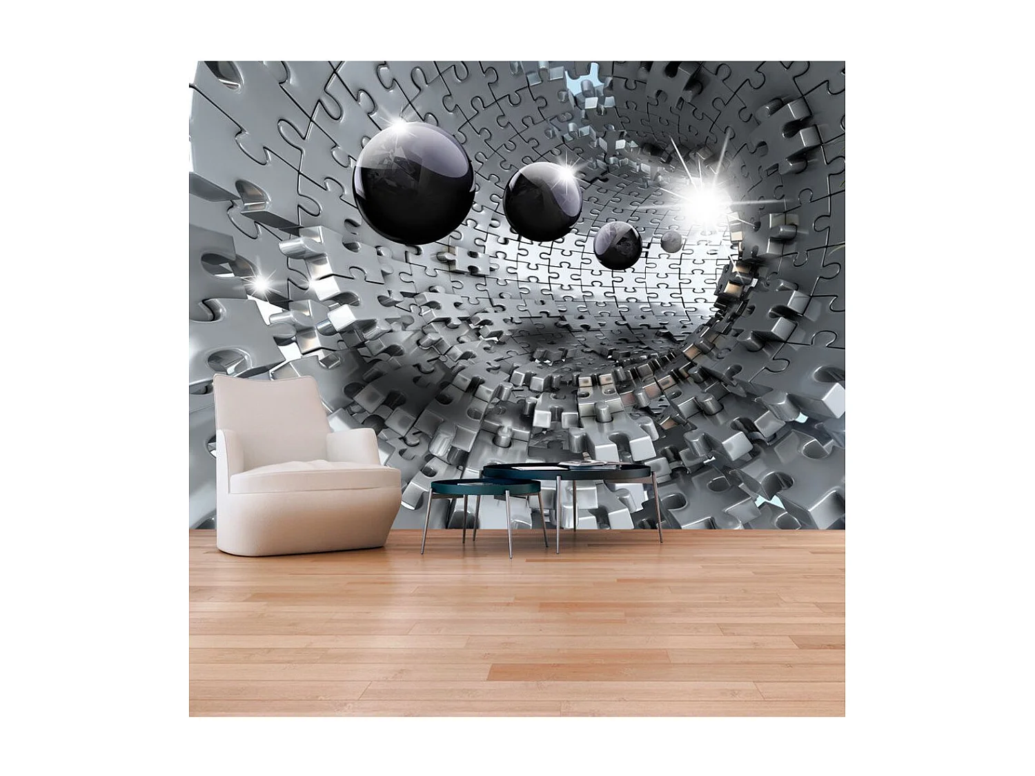 Papier Peint "Puzzle Tunnel" 245 x 350 cm