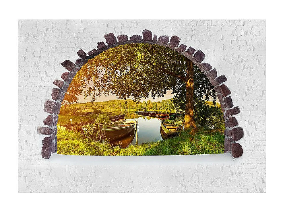 Papier Peint "Été au Bord du Lac" 210 x 300 cm