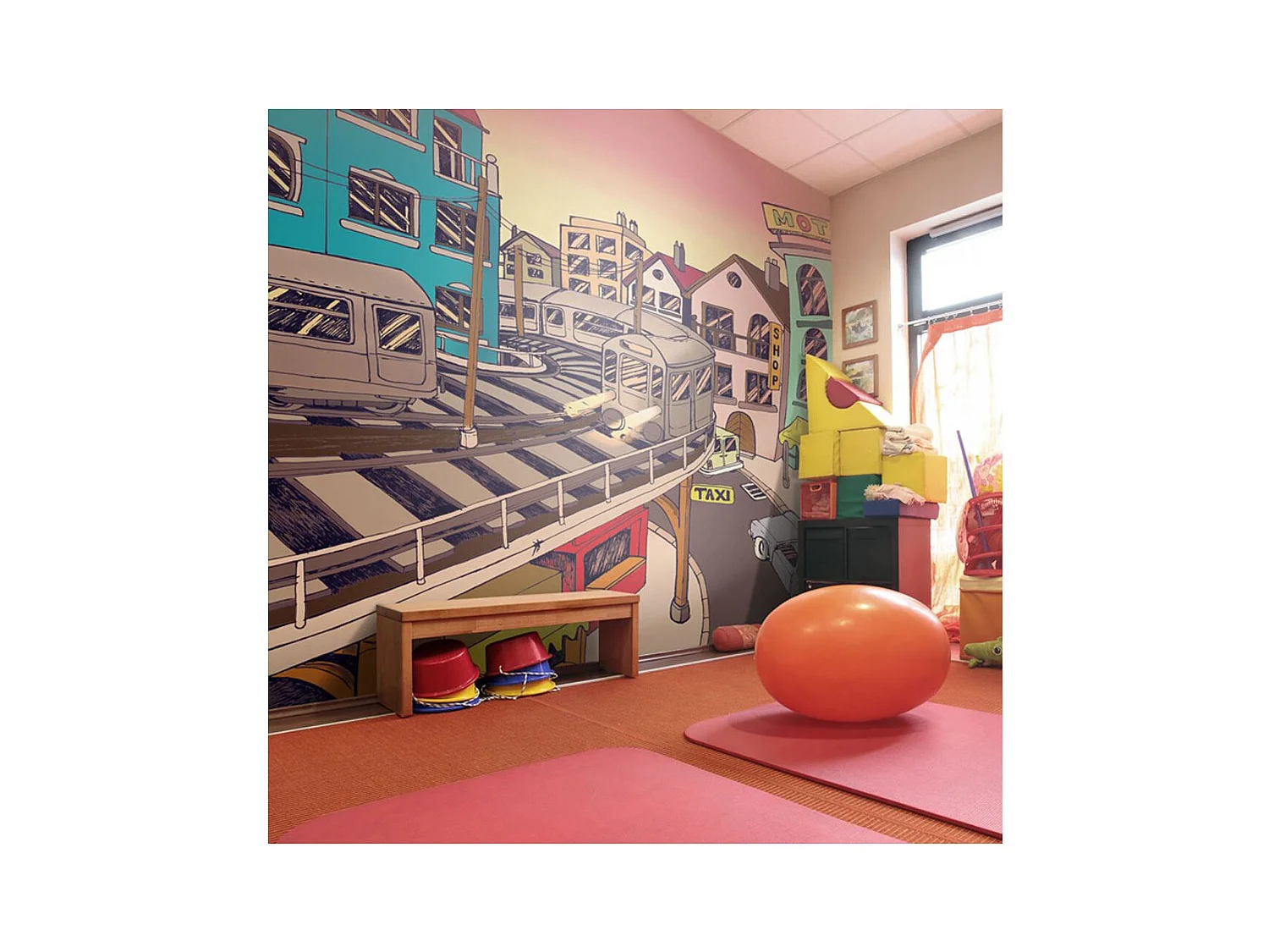 Papier Peint "Morning in a City" 154 x 200 cm