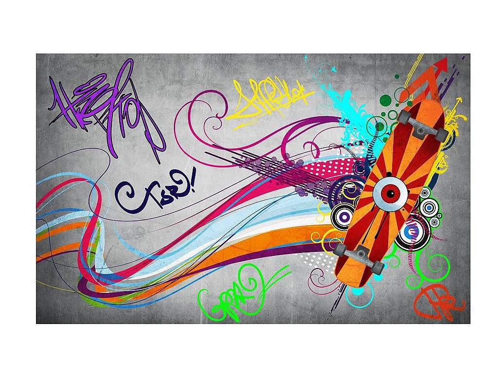 Papier Peint "Skateboard" 245 x 350 cm