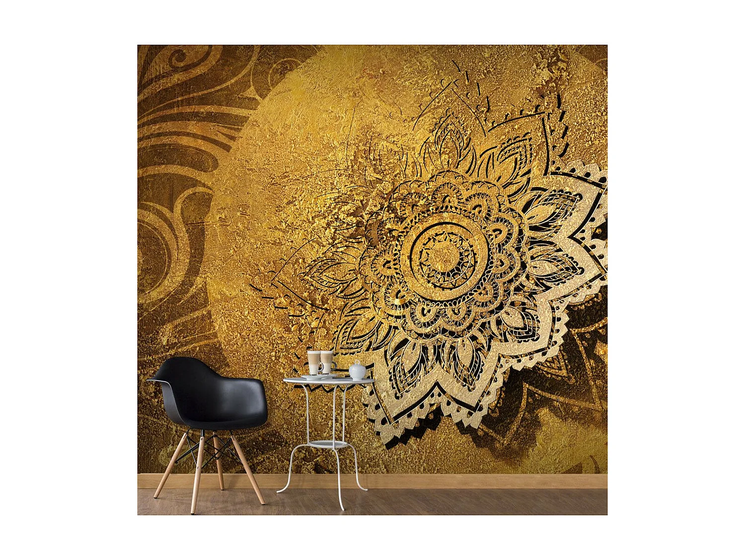 Papier Peint "Golden Illumination" 70 x 100 cm