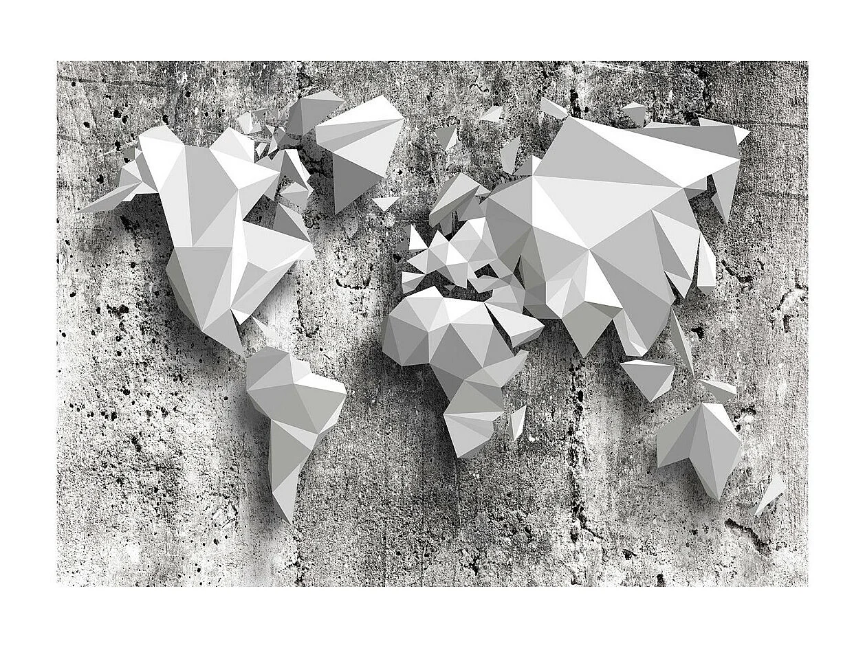 Papier Peint "World Map : Origami" 210 x 300 cm