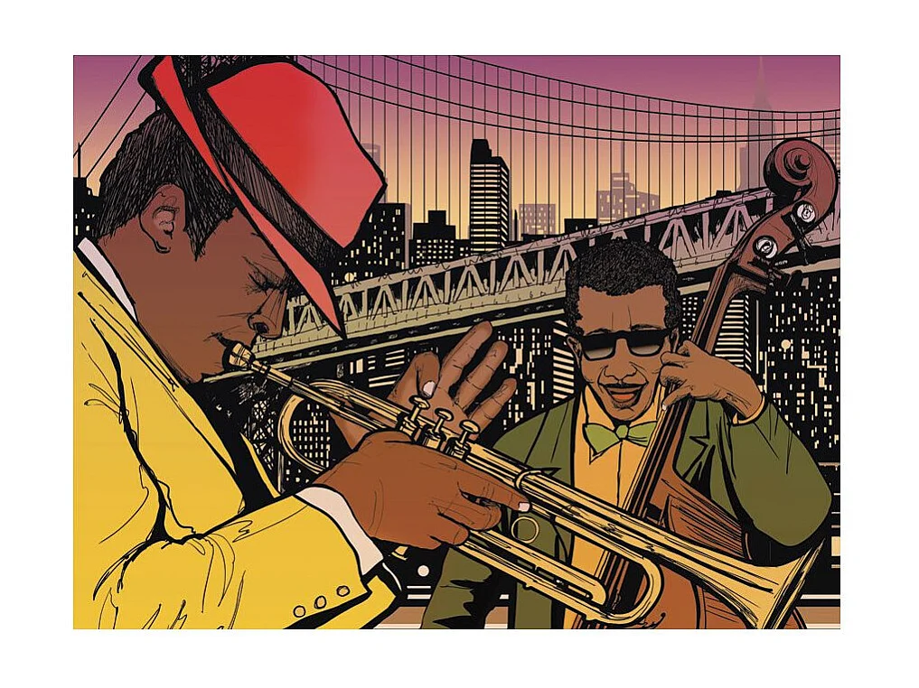 Papier Peint "Soirée Jazz" 154 x 200 cm