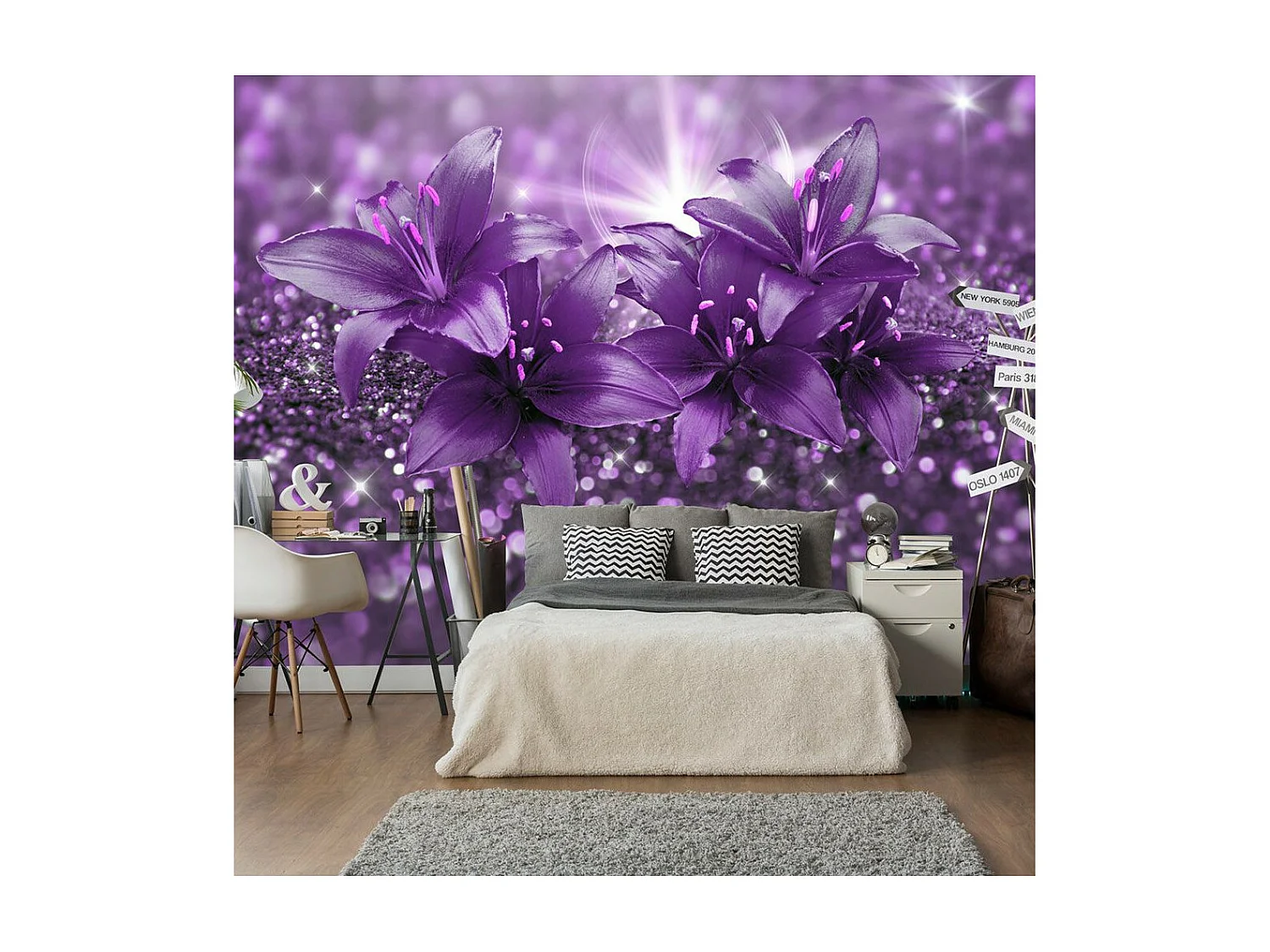 Papier Peint "Masterpiece of Purple" 70 x 100 cm