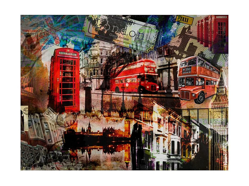 Papier Peint "Collage Londres" 231 x 300 cm