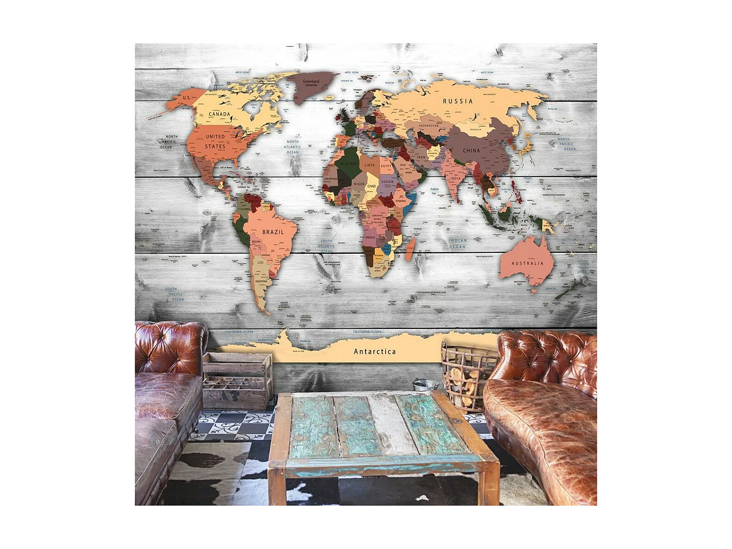 Papier Peint "Direction : World" 140 x 200 cm