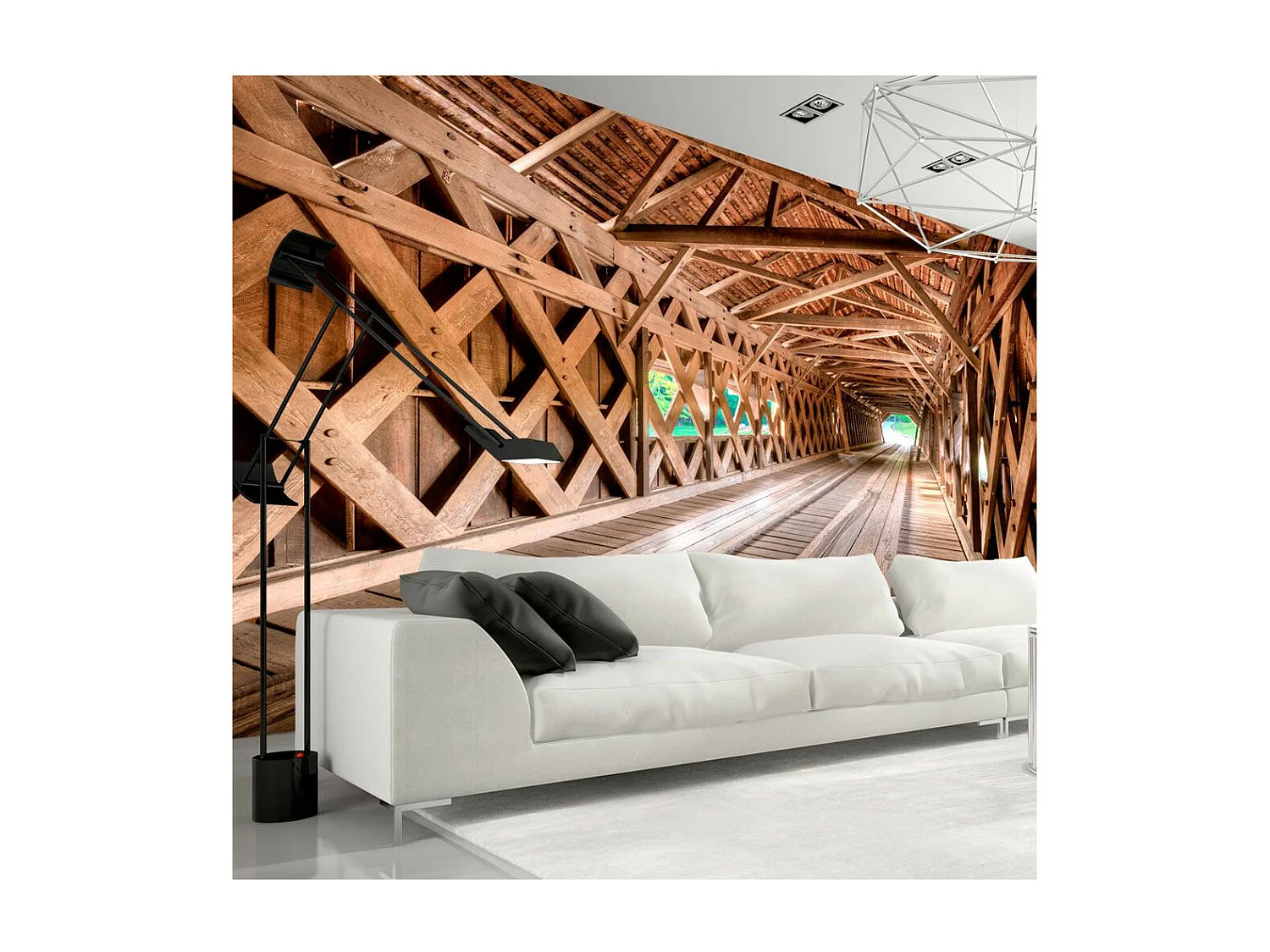 Papier Peint "Wooden Bridge" 245 x 350 cm