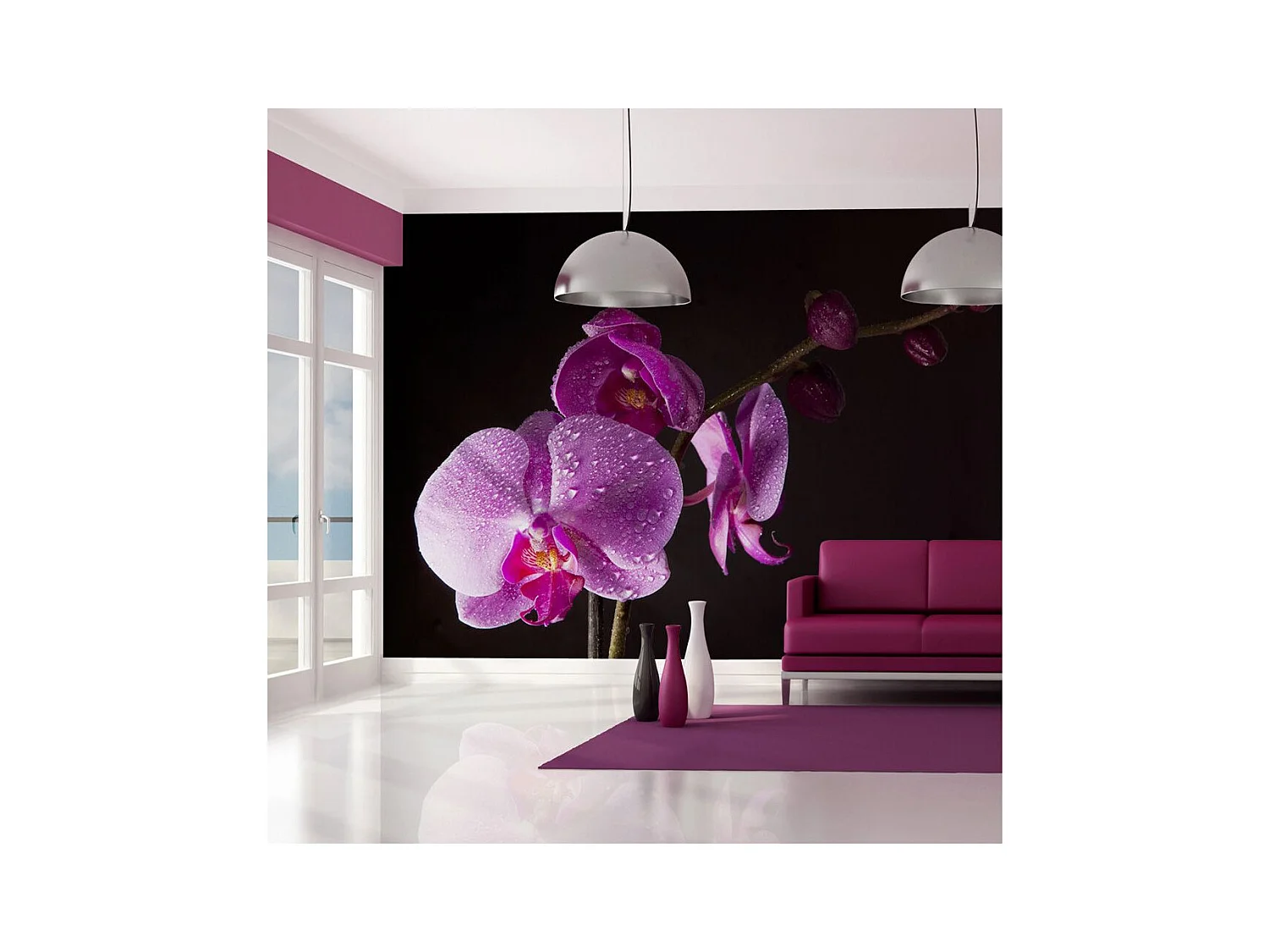 Papier Peint "De Bon Goût Orchidée" 154 x 200 cm