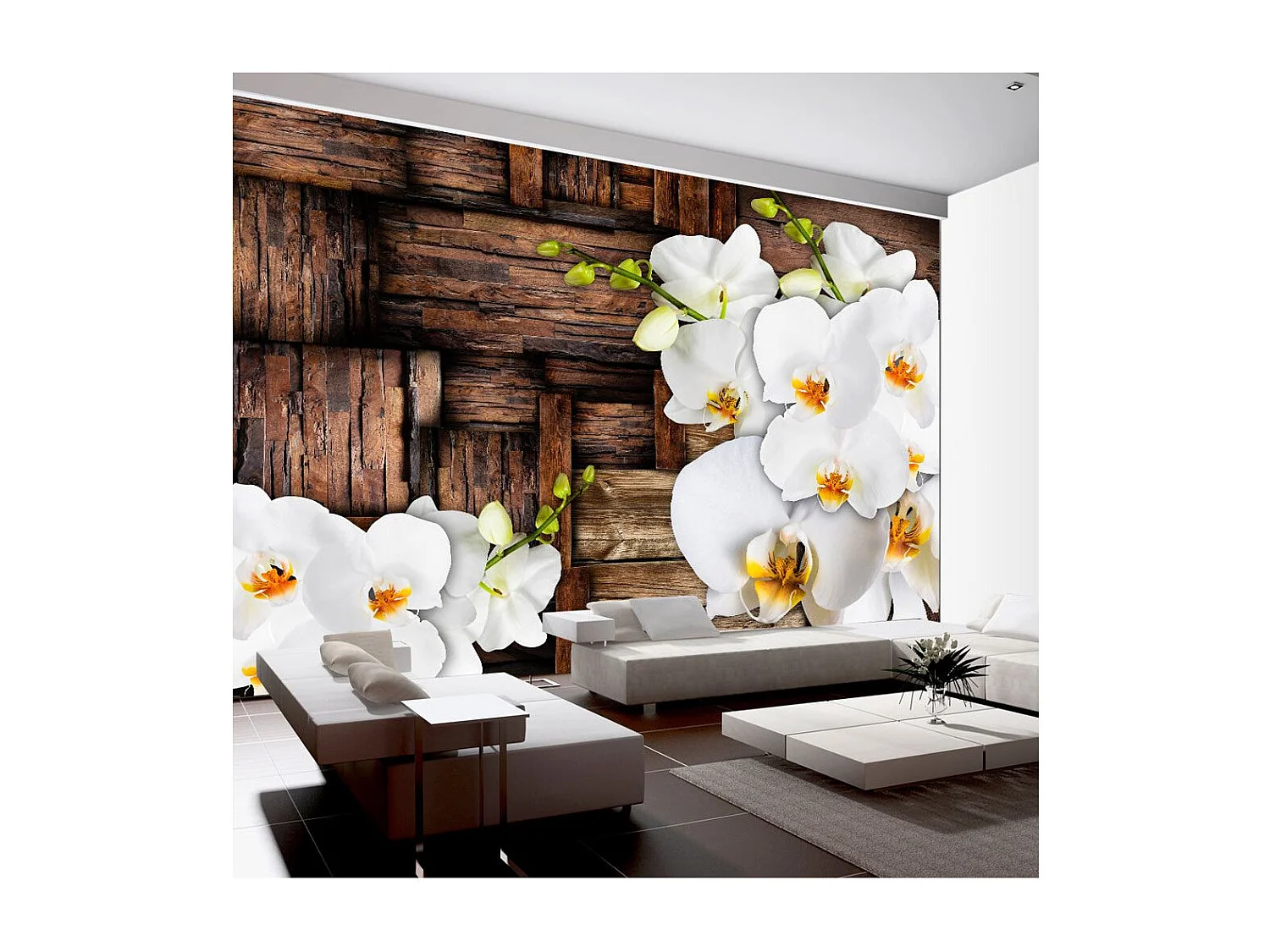 Papier Peint "Blooming Orchids" 140 x 200 cm