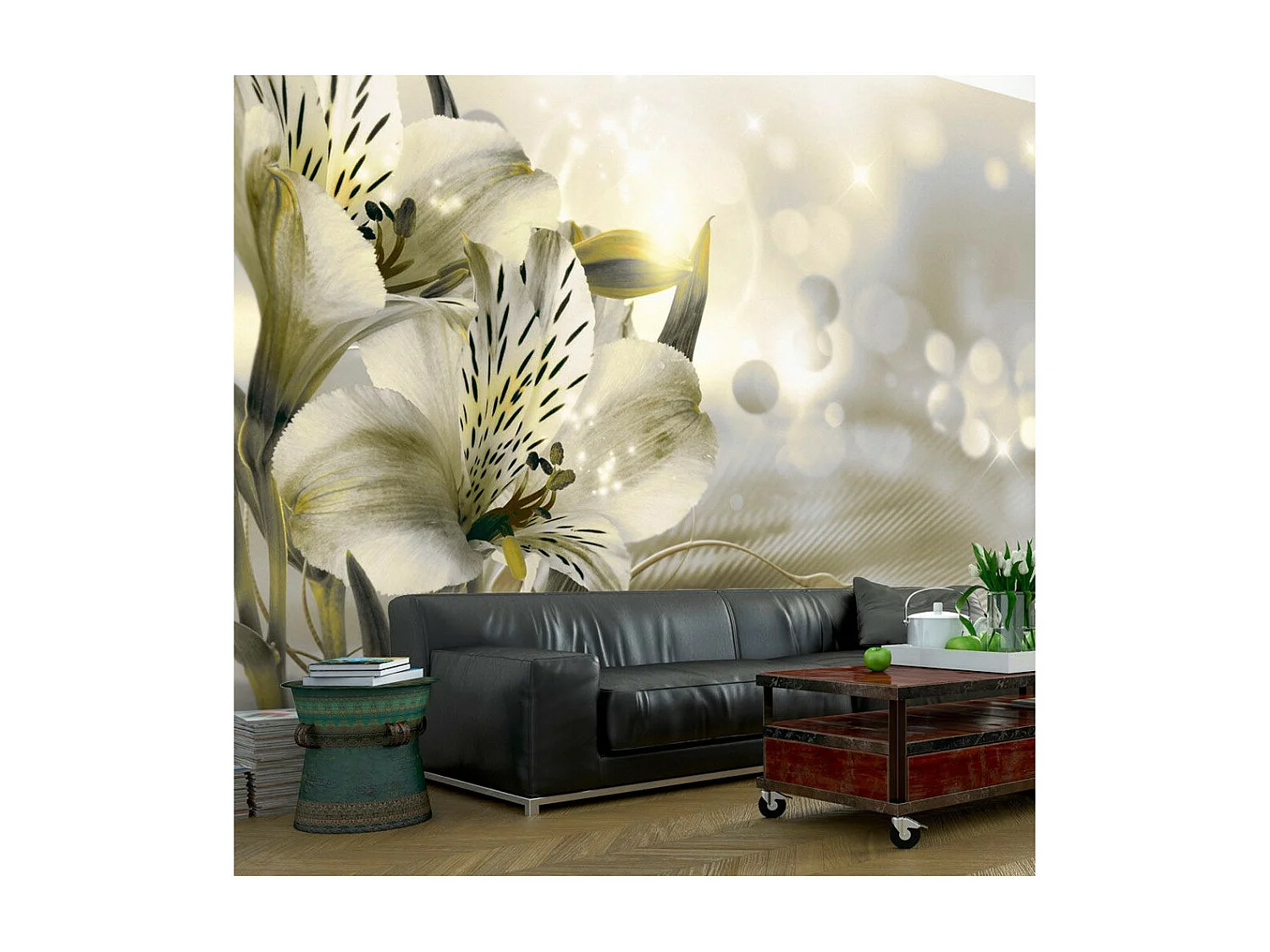 Papier Peint "Green Daybreak" 140 x 200 cm