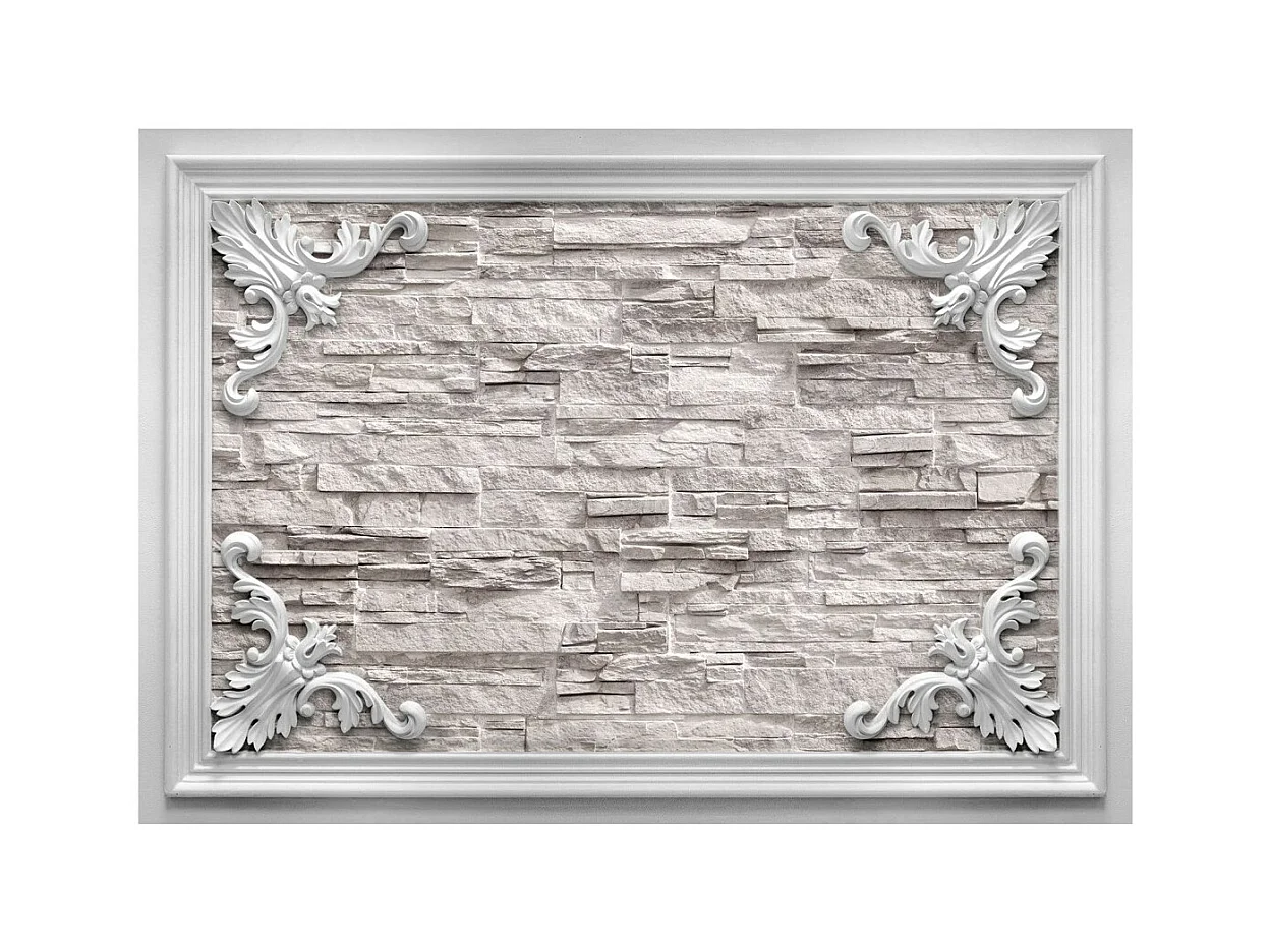 Papier Peint "Brick in the Frame Beige" 70 x 100 cm