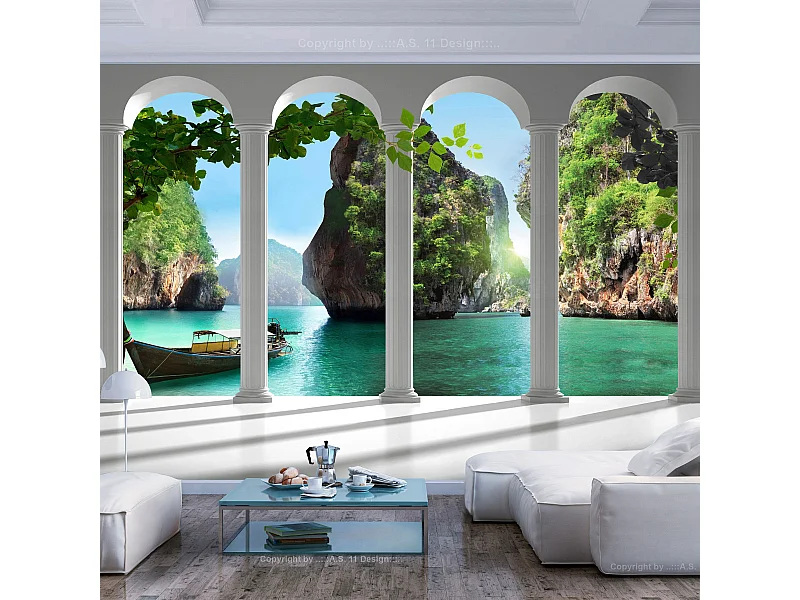 Papier Peint "Sur la Terasse" 140 x 200 cm