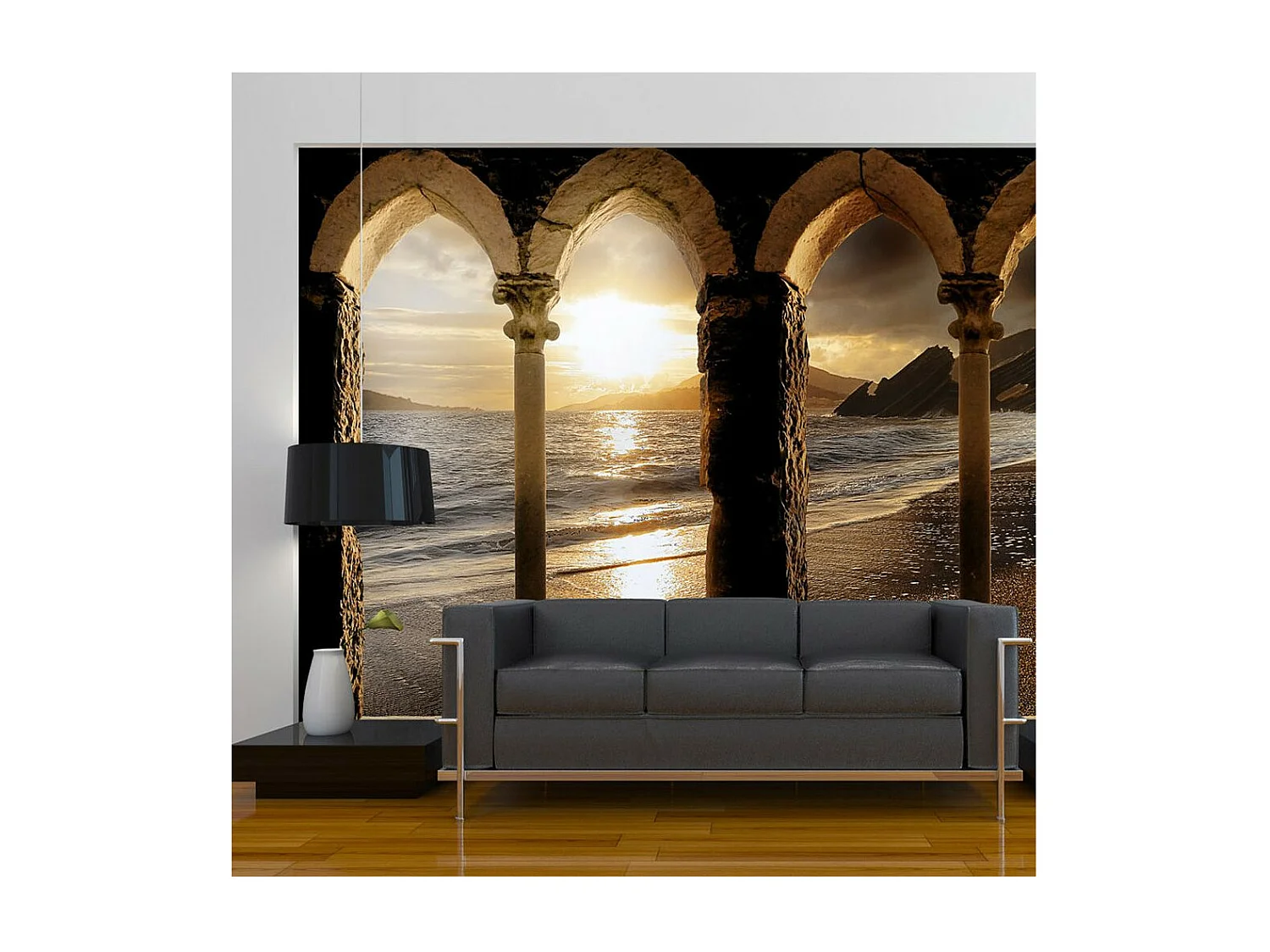 Papier Peint "Castle on the Beach" 245 x 350 cm