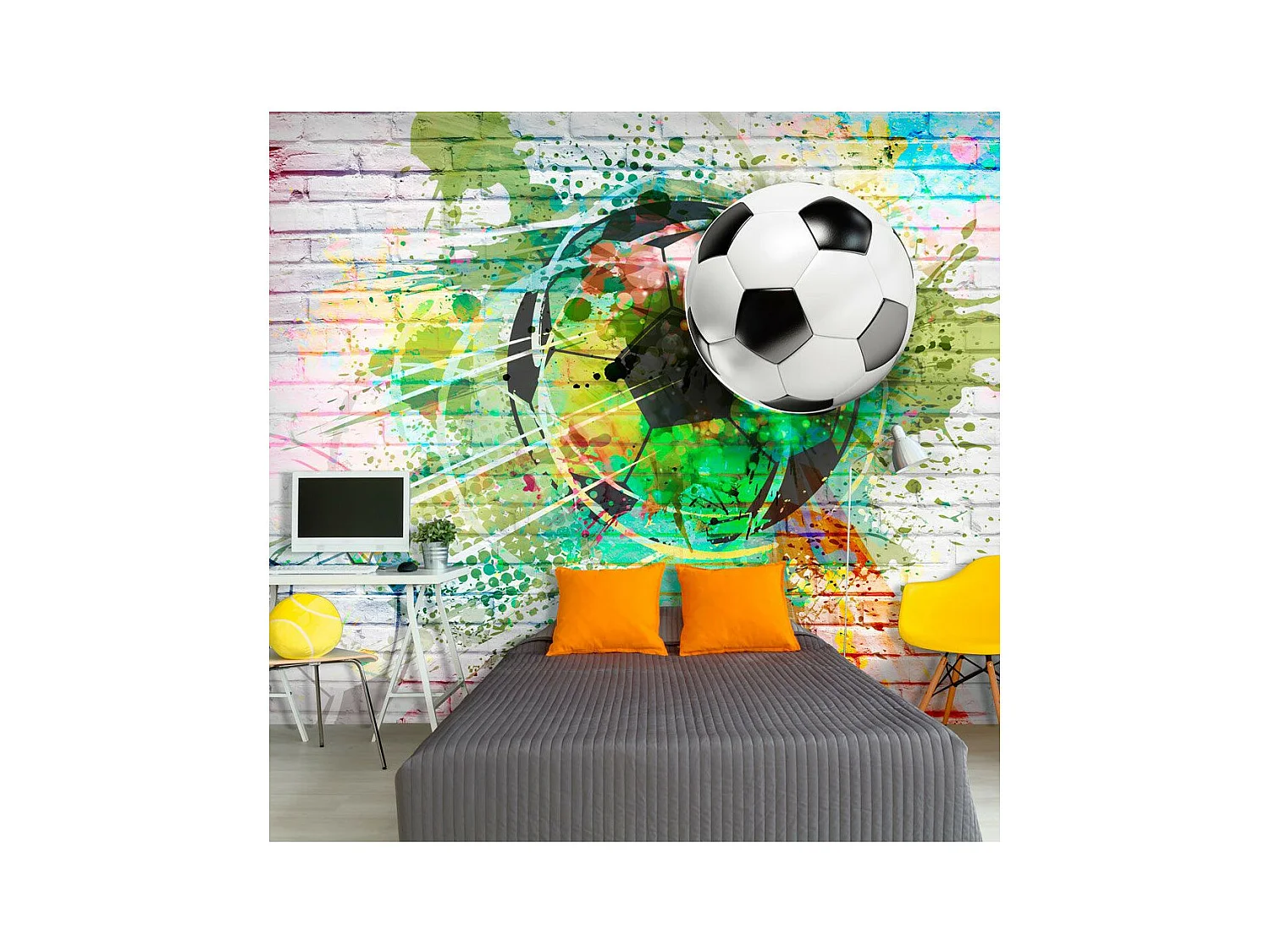 Papier Peint "Colourful Sport" 140 x 200 cm