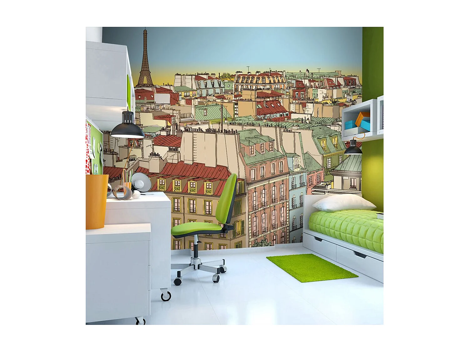 Papier Peint "Bonjour Paris !" 270 x 350 cm