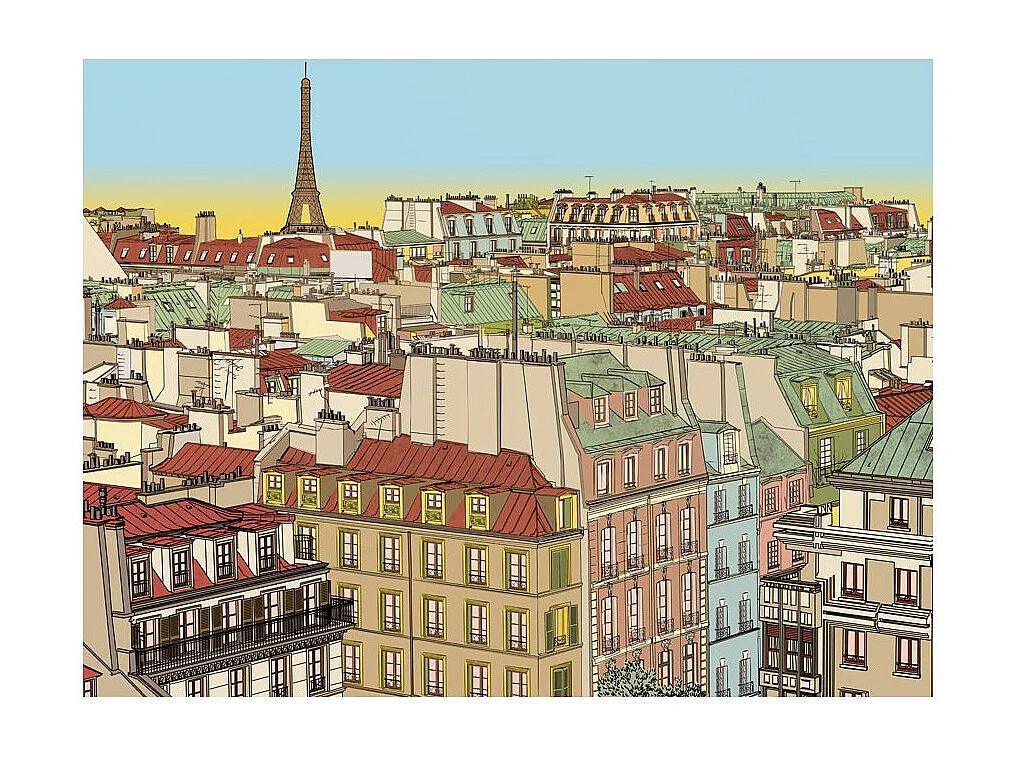 Papier Peint "Bonjour Paris !" 270 x 350 cm
