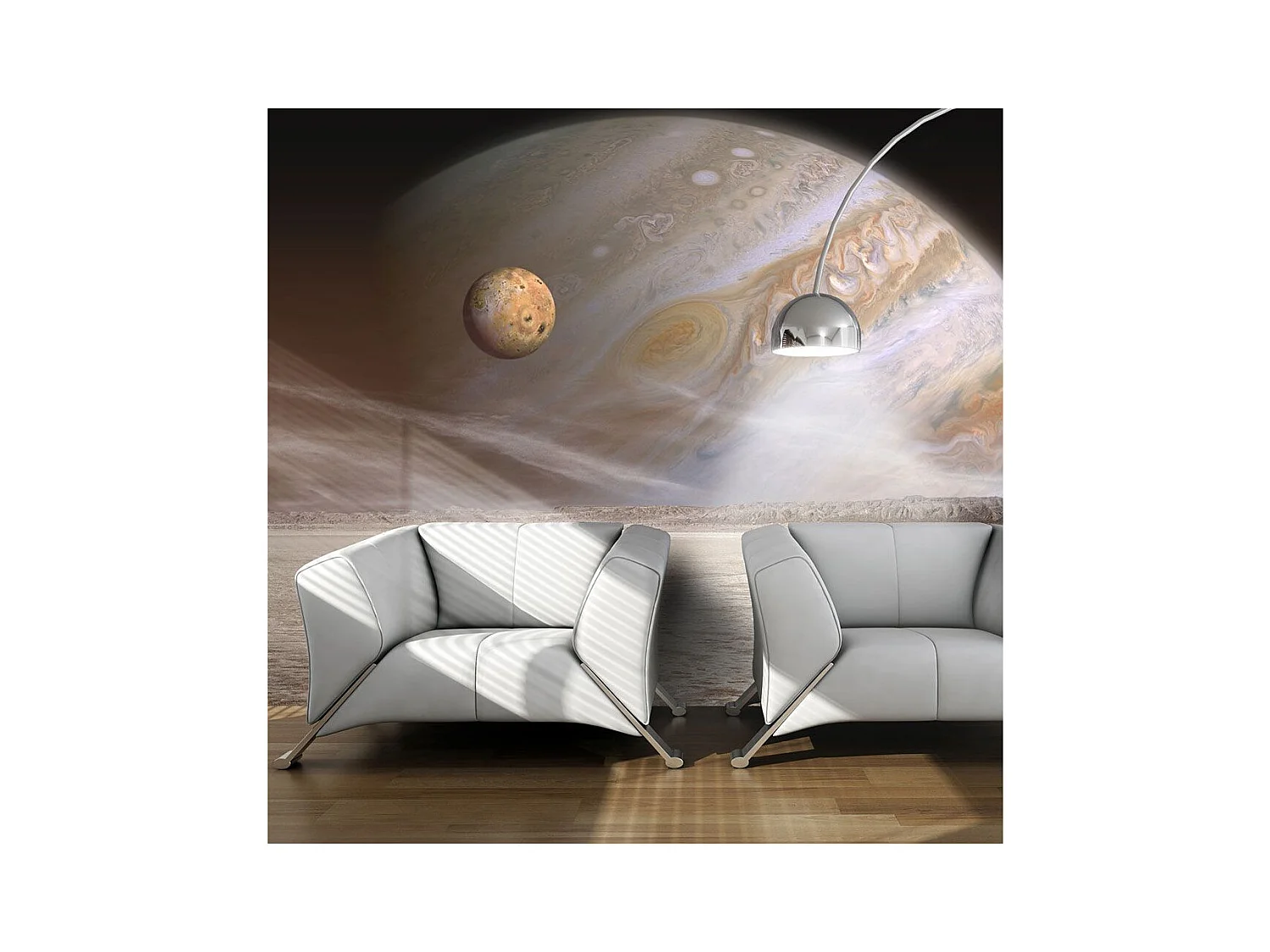 Papier Peint "Une Petite Planète & une Grande" 193 x 250 cm