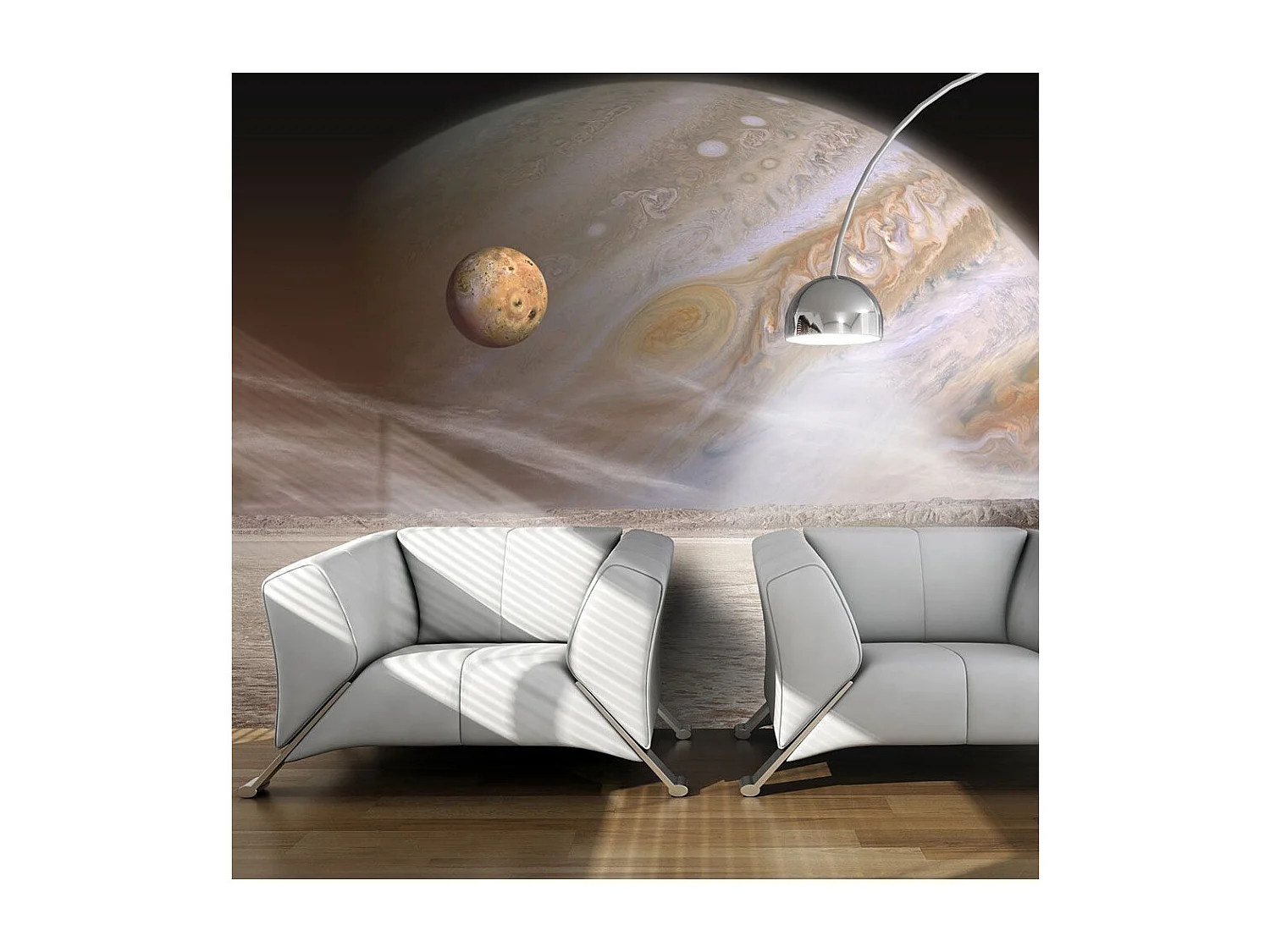 Papier Peint "Une Petite Planète & une Grande" 193 x 250 cm