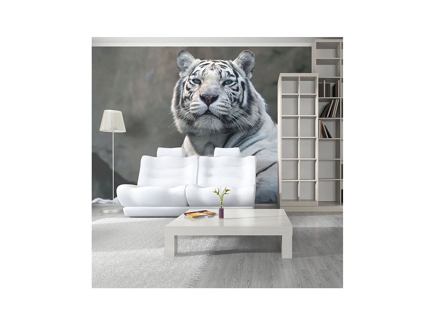 Papier Peint "Tigre du Bengale au Zoo" 154 x 200 cm