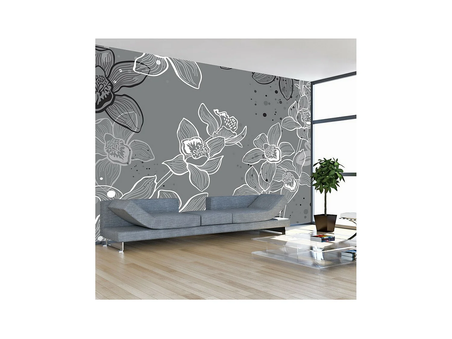 Papier Peint "Winter Flora" 154 x 200 cm