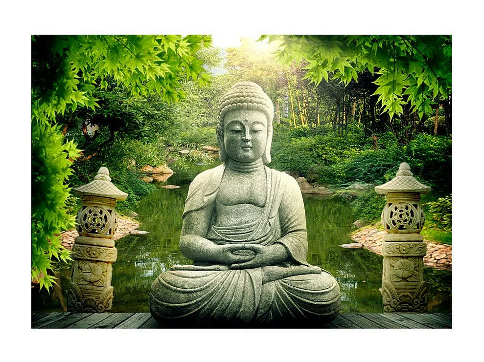 Papier Peint "Buddha's Garden" 140 x 200 cm