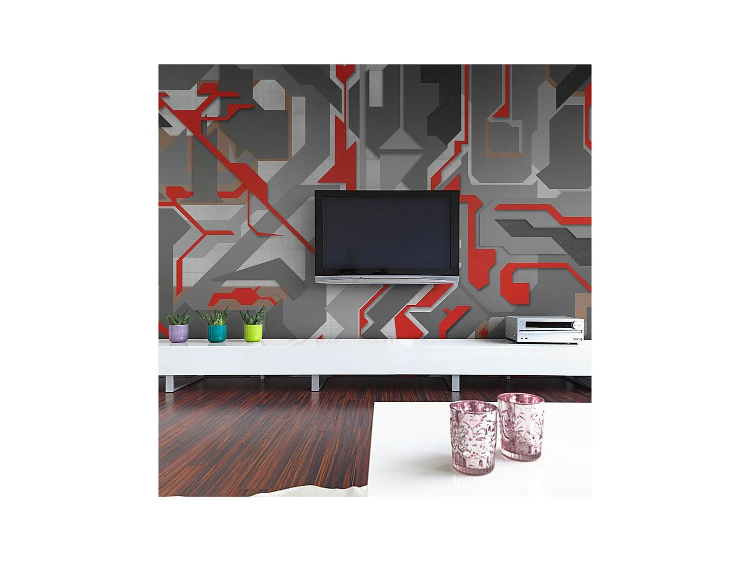 Papier Peint "Chemins Abstraits" 154 x 200 cm