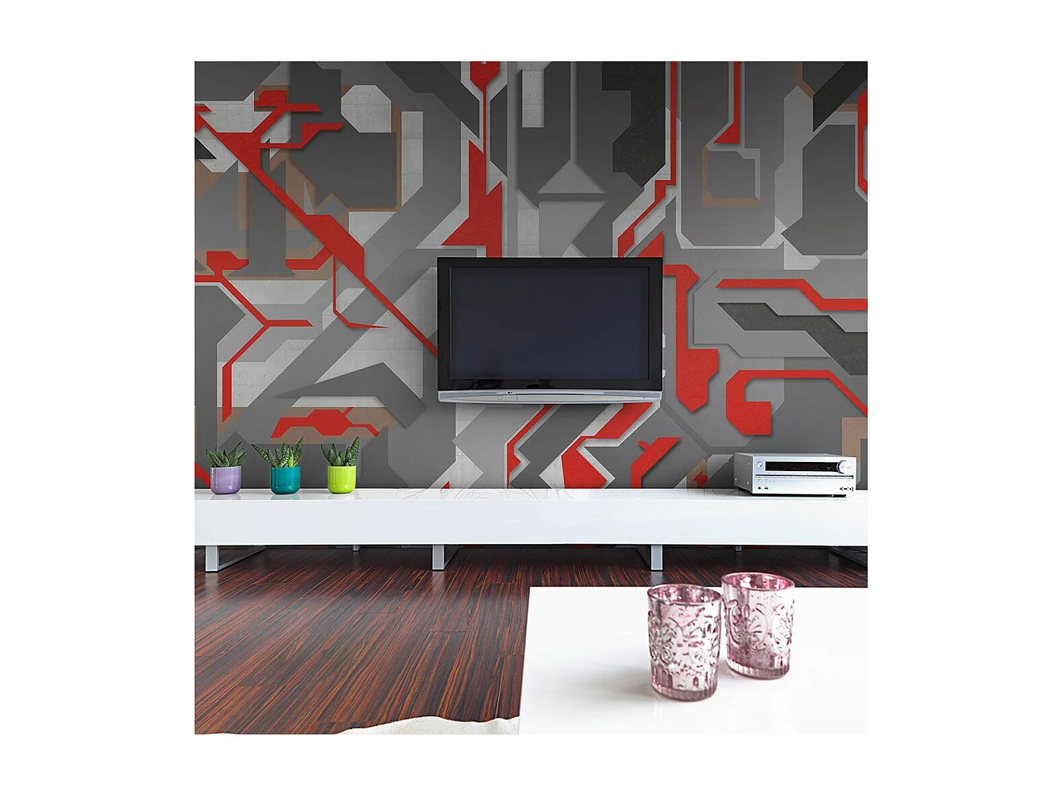 Papier Peint "Chemins Abstraits" 154 x 200 cm