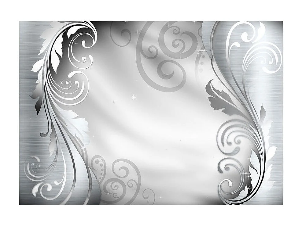 Papier Peint "Silver Ornament" 105 x 150 cm