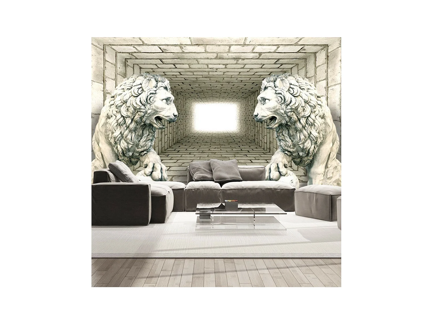 Papier Peint "Chamber of Lions" 140 x 200 cm