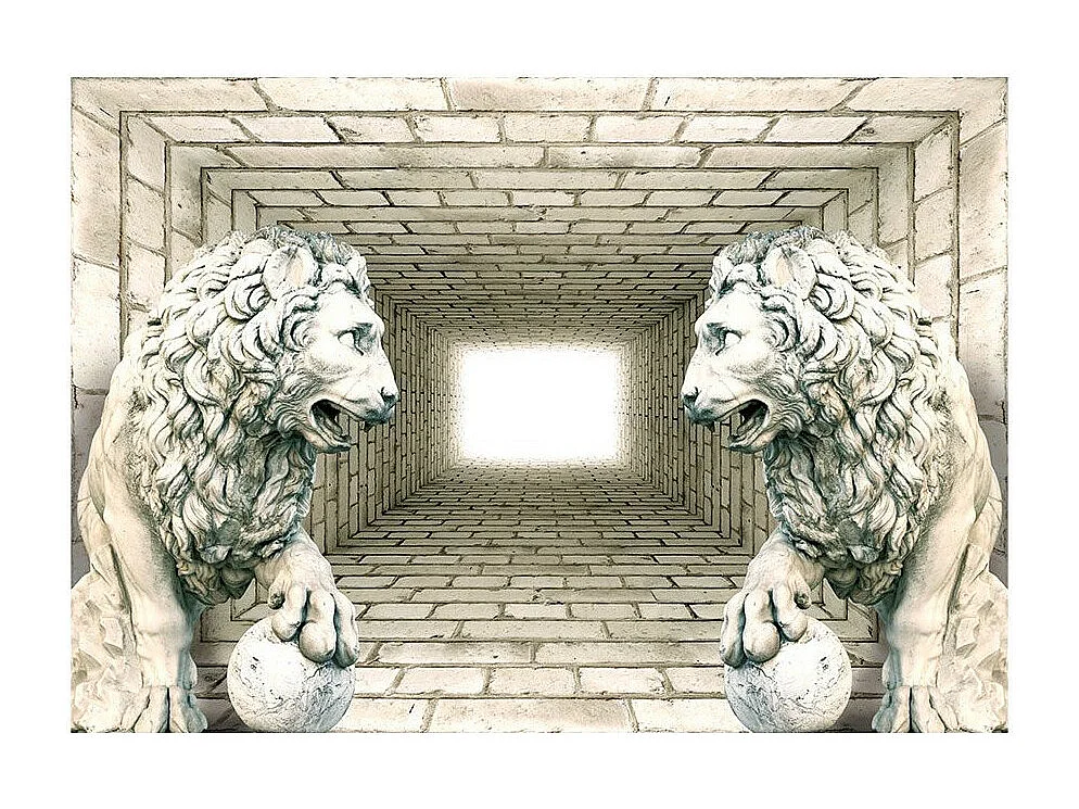 Papier Peint "Chamber of Lions" 140 x 200 cm