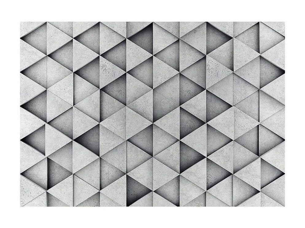 Papier Peint "Grey Triangles" 70 x 100 cm
