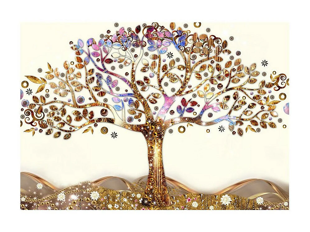 Papier Peint "Arbre Doré" 245 x 350 cm