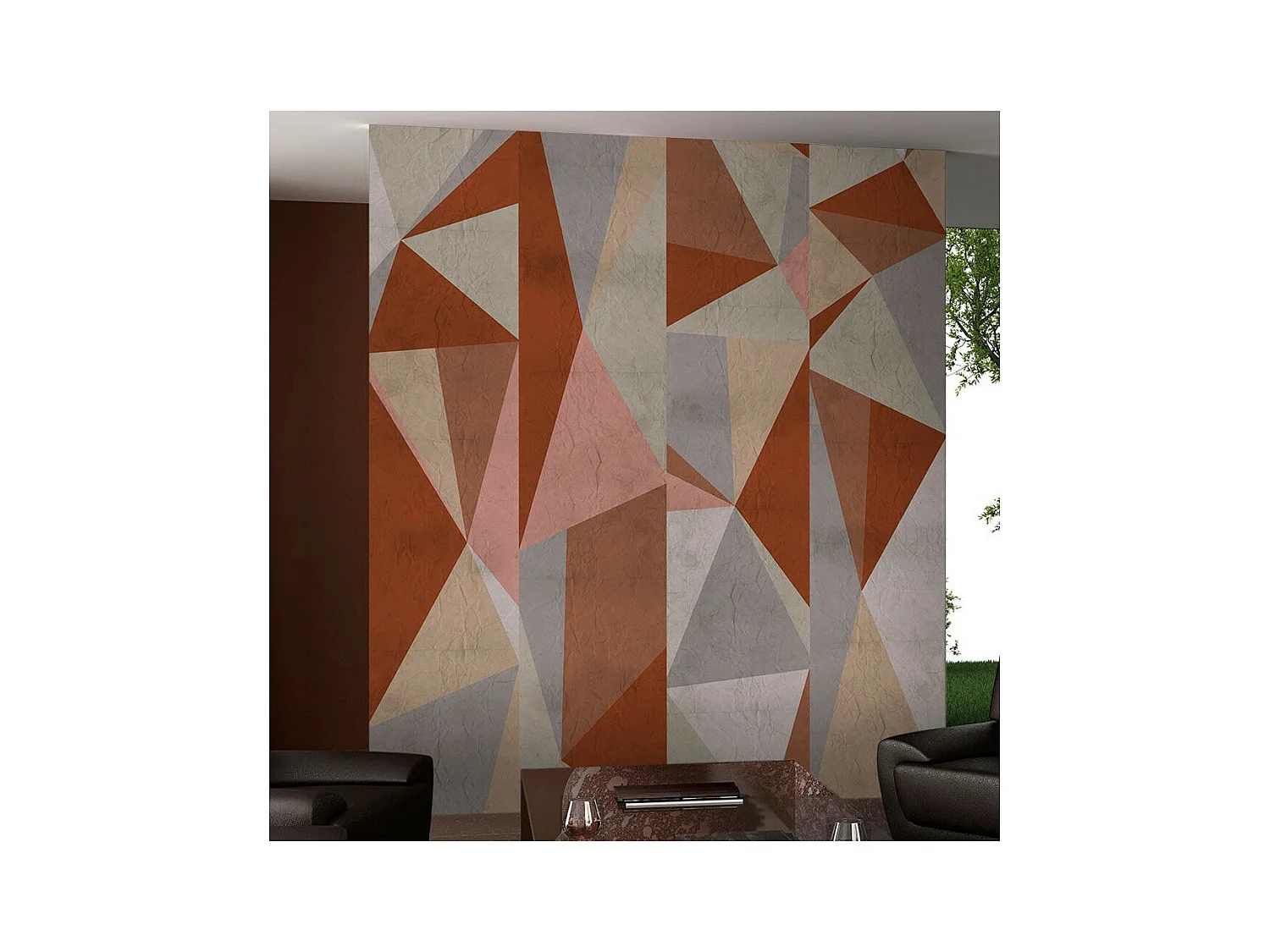 Papier Peint "Triangles Composition" 50x1000cm