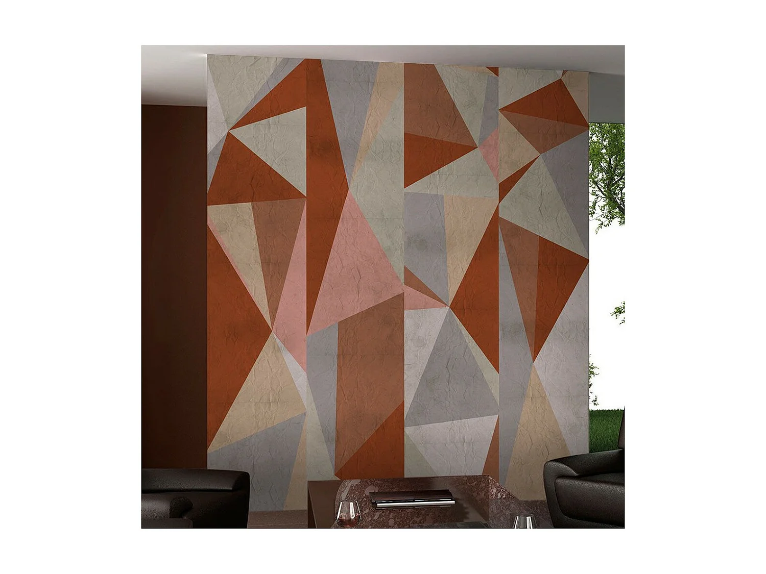 Papier Peint "Triangles Composition" 50x1000cm