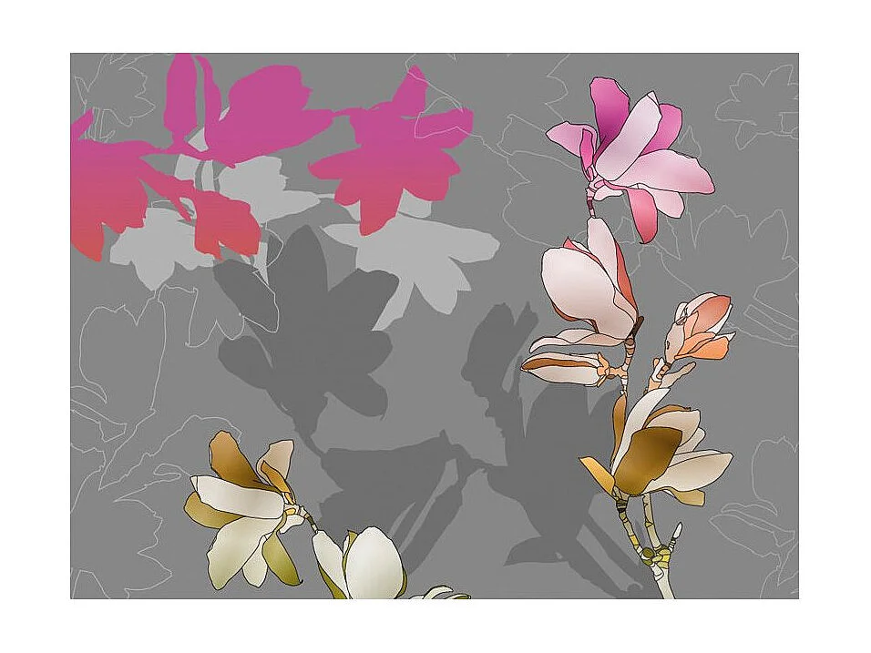 Papier Peint "Magnolias en Pastels" 270 x 350 cm