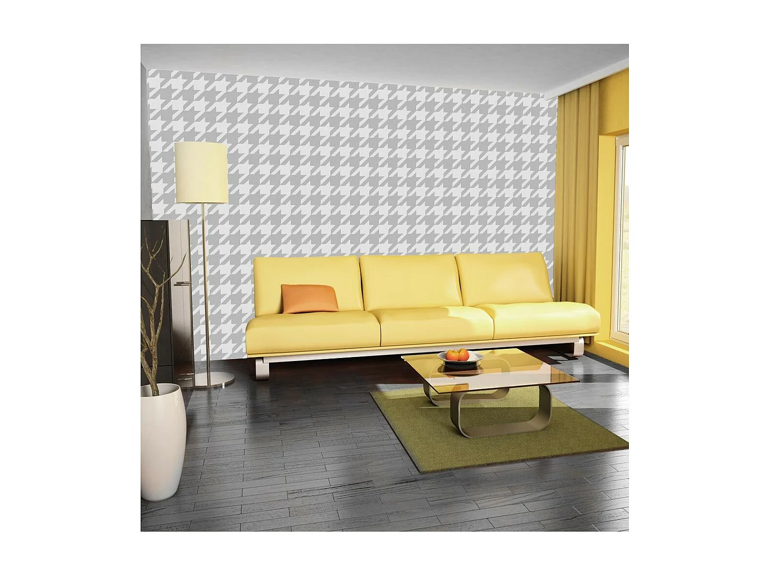 Papier Peint "Dogtooth Check" 245 x 350 cm