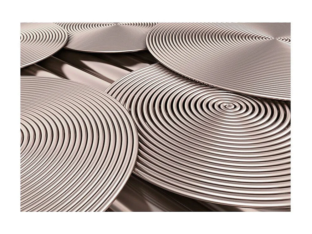 Papier Peint "Copper Spirals" 70 x 100 cm