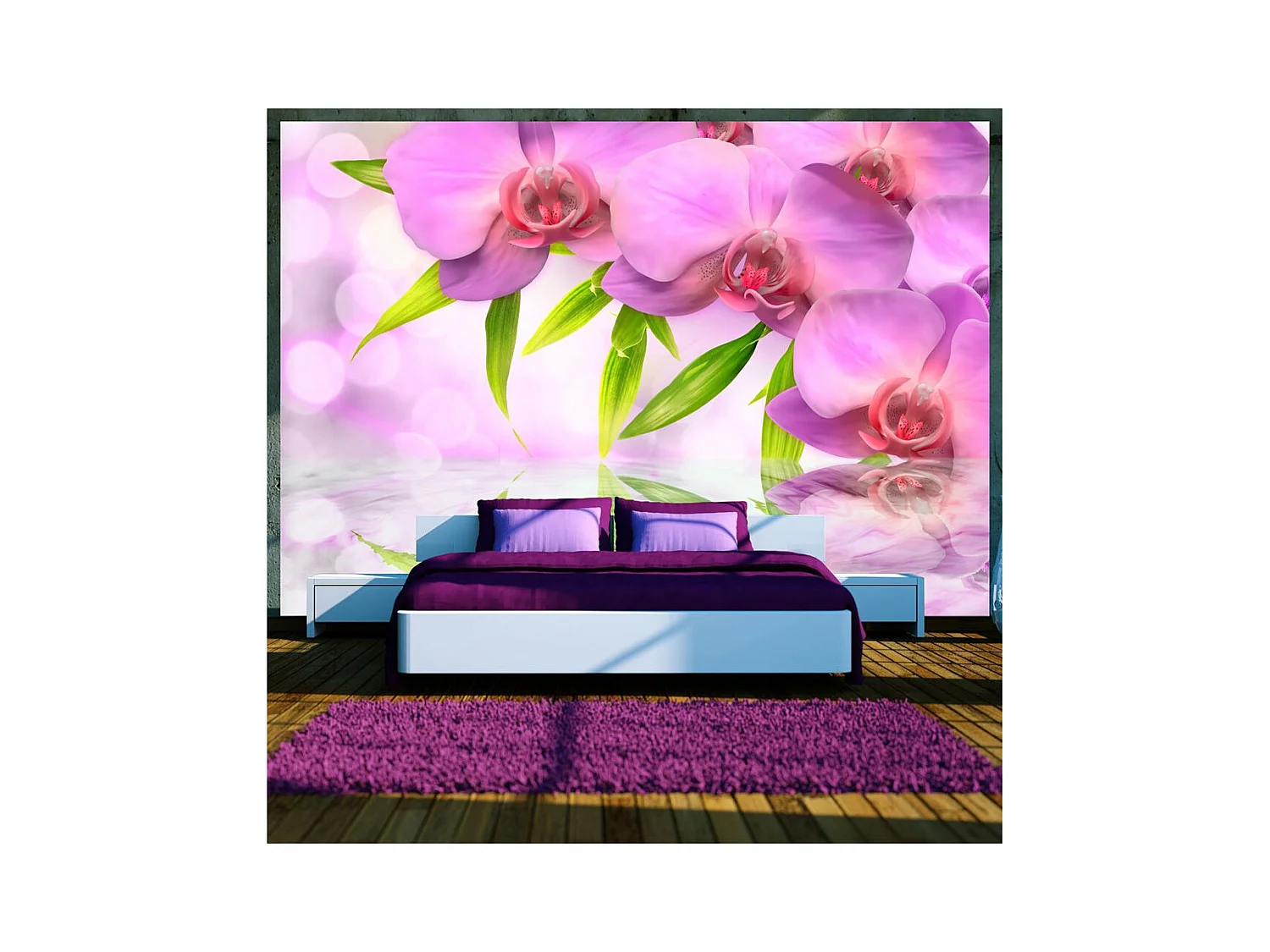 Papier Peint "Orchids in Lilac Colour" 70 x 100 cm