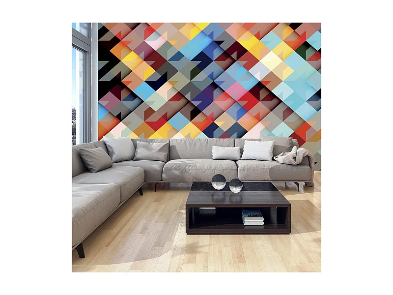 Papier Peint "Colour Patchwork" 175 x 250 cm