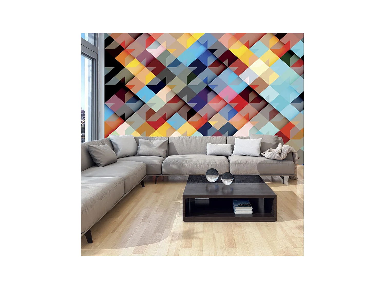 Papier Peint "Colour Patchwork" 175 x 250 cm