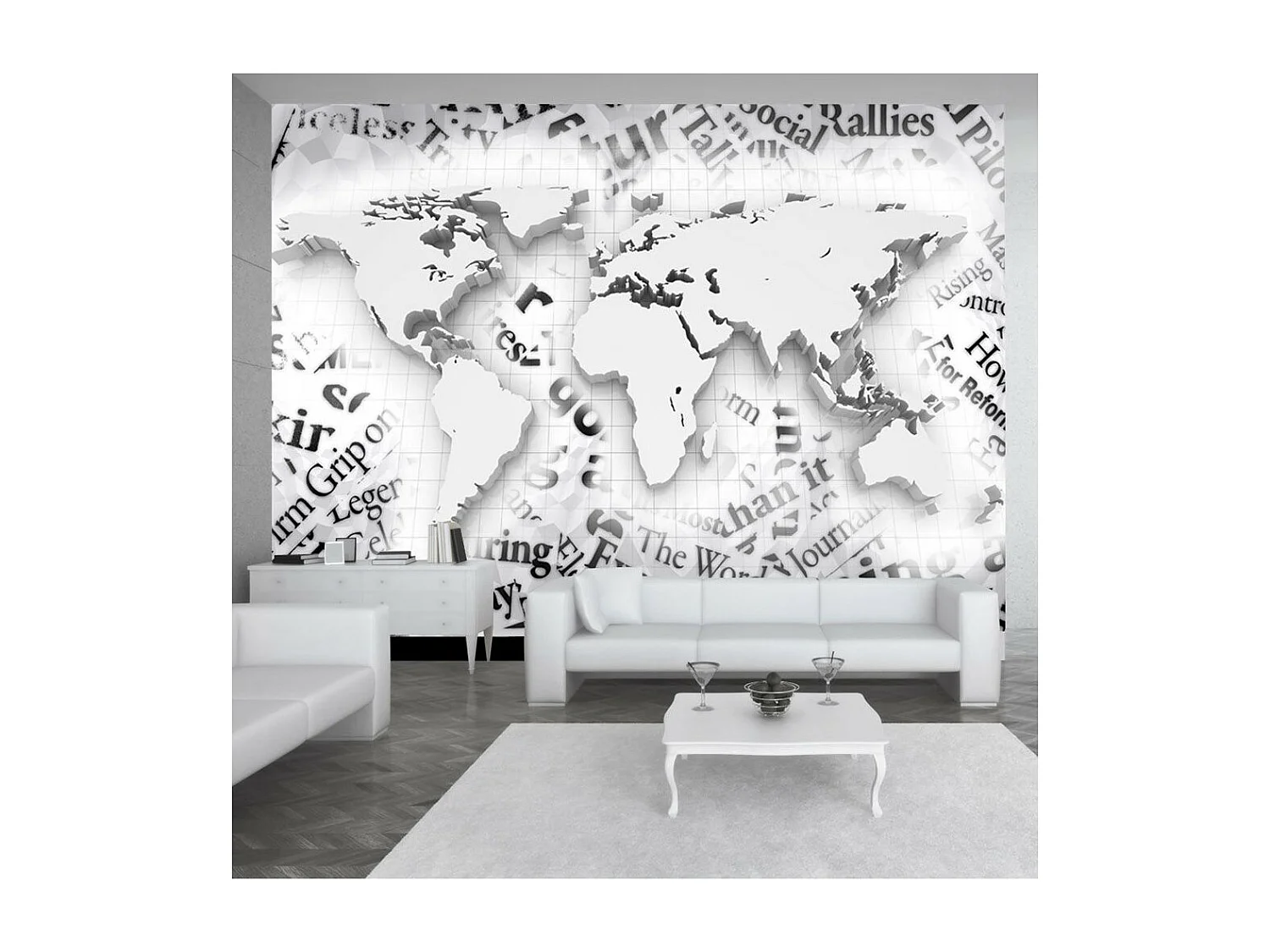 Papier Peint "The World of Newspapers" 140 x 200 cm
