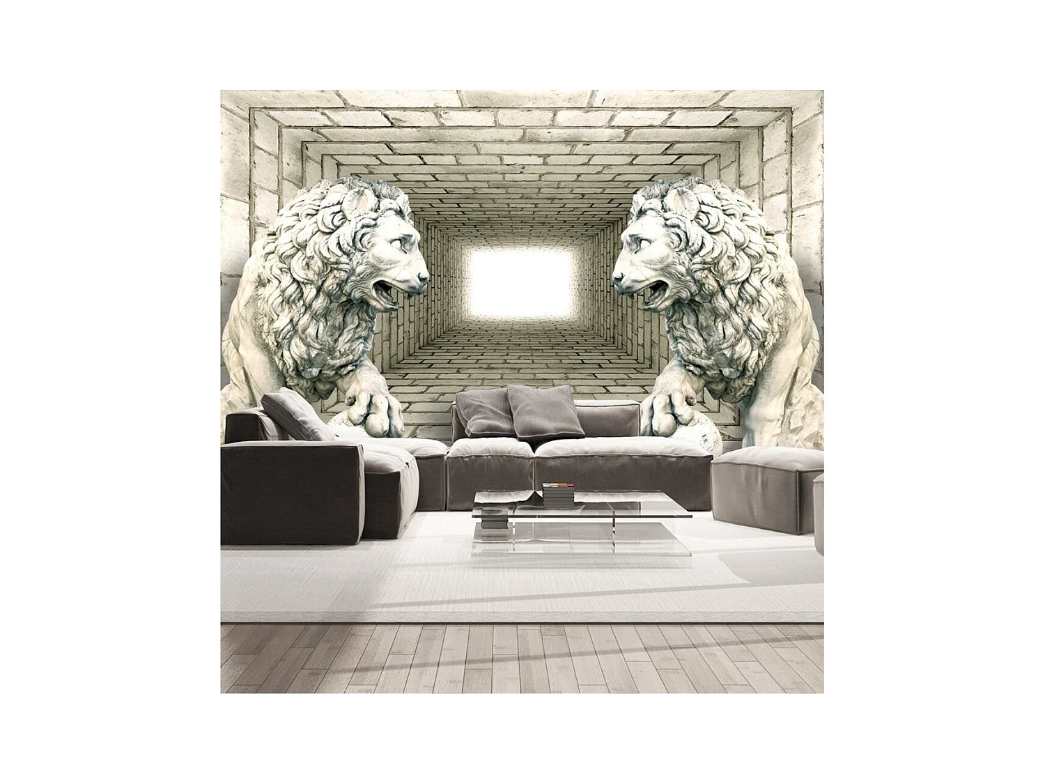 Papier Peint "Chamber of Lions" 245 x 350 cm